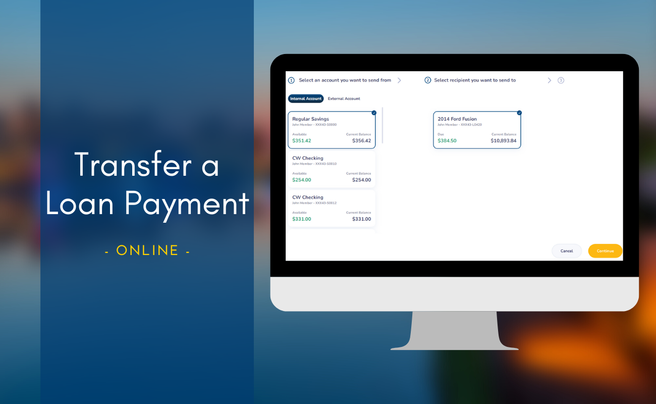 How to Make a Loan Payment Transfer demo button